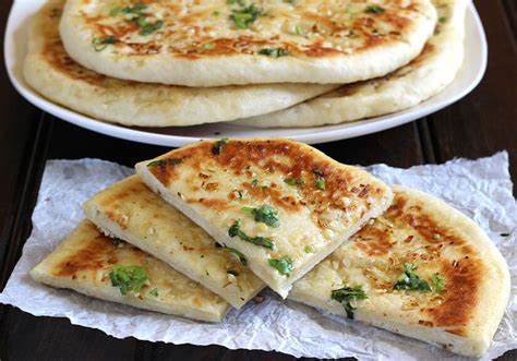 Garlic and cheese naan